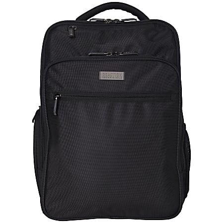 Kenneth Cole Reaction Brooklyn Commuter Business Backpack With 16" Laptop Pocket, Black