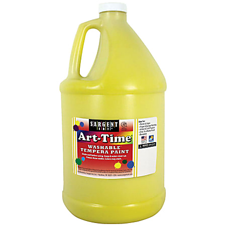 Sargent Art® Art-Time Washable Tempera Paint, 1 Gallon, Yellow