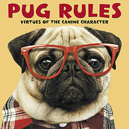 Willow Creek Press 5-1/2" x 5-1/2" Hardcover Gift Book, Pug Rules