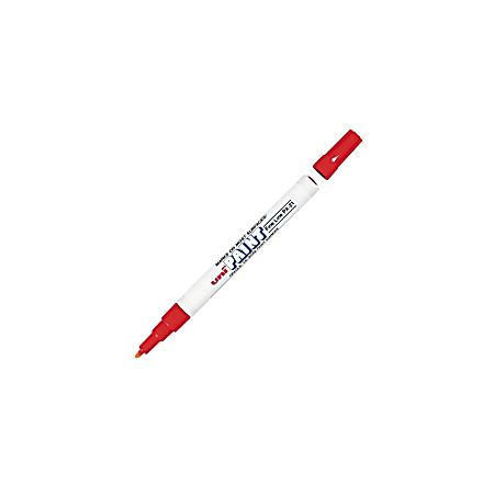 Uni-Ball Oil-Base Fine Line uni Paint Markers - Fine Marker Point - Red Oil Based Ink - 1 Each
