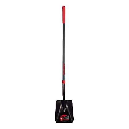Square Point Transfer Shovel, 12 in L x 9.5 in W blade, 48 in Fiberglass Straight; Cushion Grip Handle