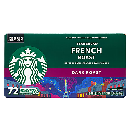 Starbucks French Roast Dark Roast K Cup Pods Pack Of 72 Pods - ODP Business  Solutions