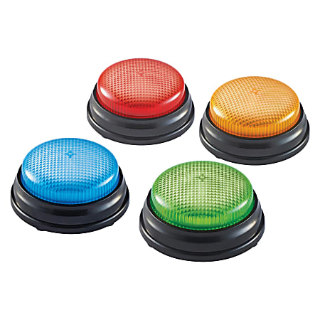 Learning Resources® Lights & Sounds Buzzers Set, Multicolored / Skill Learning Sound Game, 3+, Pack Of 4
