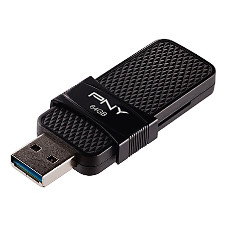 PNY USB Type C 3.1 Flash Drive 64GB Black P FD64GELTC GE - Office Depot