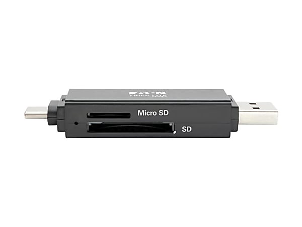 Tripp Lite USB-C Memory Card Reader, 2-in-1 USB-A/USB-C