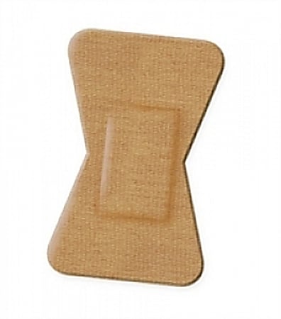 CURAD® Flex-Fabric Adhesive Bandages, Fingertip, 1 1/2" x 2", Tan, Pack Of 1,200