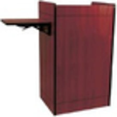 AmpliVox SN3230, Multimedia Computer Lectern Non-Sound, 43.50"H x 25.50"W x 20"D, Laminated, Mahogany