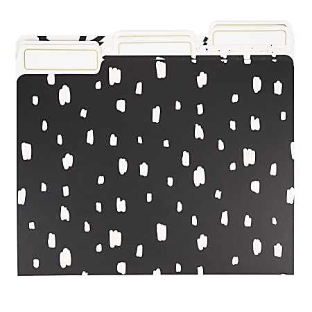 U Brands® Fashion File Folders, 1" Expansion, Letter Size, Artistic Elements, Pack Of 6 Folders