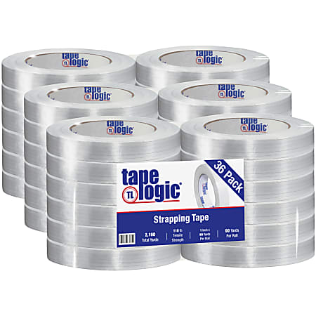 Tape Logic® 1300 Strapping Tape, 1" x 60 Yd., Clear, Case Of 36