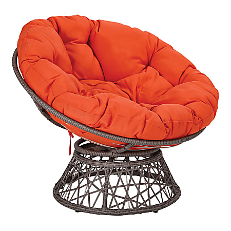 Office Star™ Papasan Chair, Orange/Gray