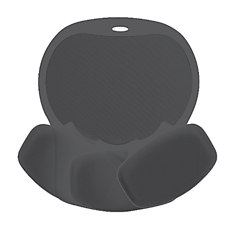 Fellowes Gel Wrist RestMouse Pad Fabric Black - Office Depot