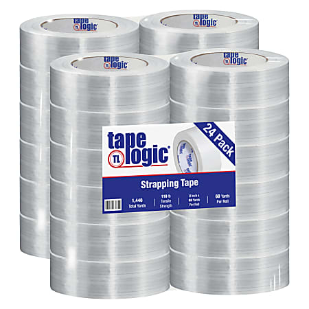 Tape Logic® 1300 Strapping Tape, 2" x 60 Yd., Clear, Case Of 24