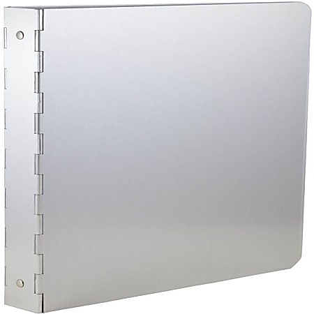 JAM PAPER 3 Ring Aluminum Binder, 1 inch, Silver, Sold Individually