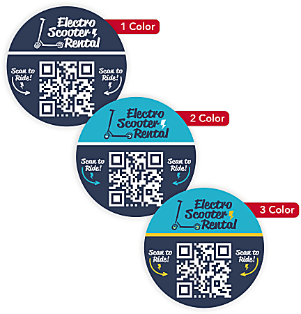 Custom Printed Outdoor Weatherproof 1-, 2- Or 3-Color Labels And Stickers, 2-1/8" Circle, Box Of 250 Labels