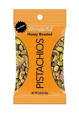 Wonderful Honey Roasted Pistachios, 2.25 Oz Bag