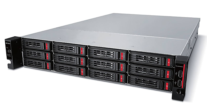 Buffalo TeraStation 51210RH Rackmount 48 TB NAS Hard Drives Included (4 x 12TB) - Annapurna Labs Alpine AL-314 1.70 GHz - 12 x HDD Supported - 144 TB Supported HDD Capacity - 4 x HDD Installed - 48 TB Installed HDD Capacity