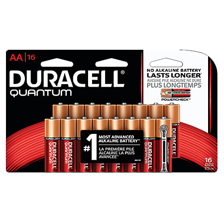 Duracell® Quantum AA Alkaline Batteries, Pack Of 16