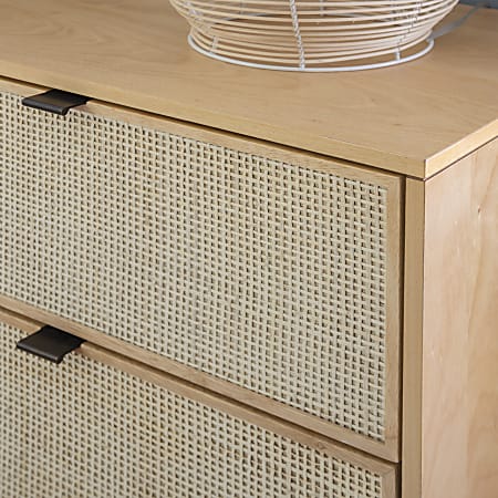 Powell Carling 6 Drawer Cane Bedroom Dresser 35 34 H x 50 W x 18