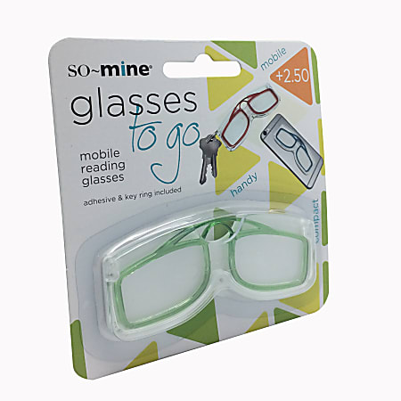 SO MINE Glasses On The Go Keychain Mobile Reading Glasses Assorted Colors Office Depot