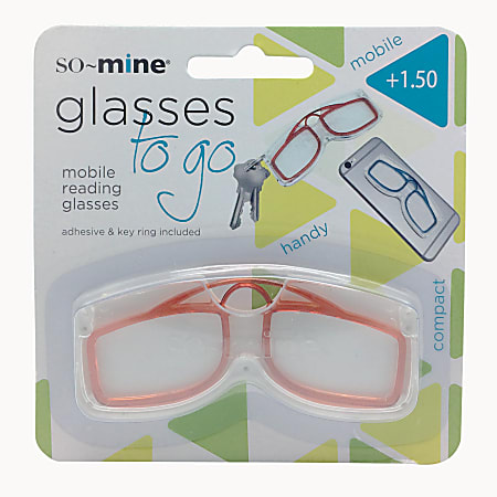 SO-MINE Glasses On The Go Keychain Mobile Reading Glasses, Assorted Colors