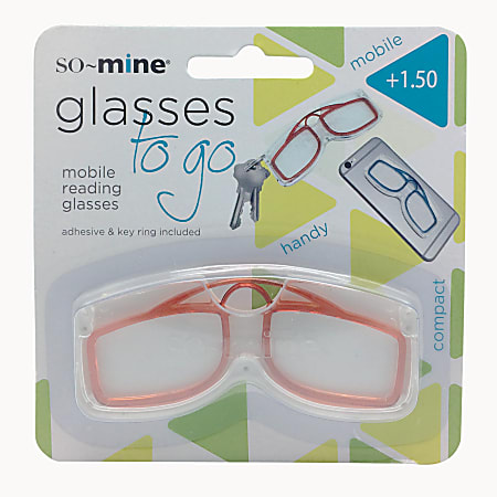 SO MINE Glasses On The Go Keychain Mobile Reading Glasses Assorted Colors