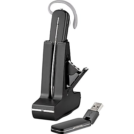 Plantronics Savi 400 Series USB Wireless Headset System - Mono - Wireless - DECT 6.0 - 300 ft - Over-the-ear, Over-the-head - Monaural - Outer-ear - Noise Canceling