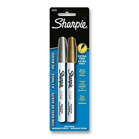 SHARPIE Oil-Based Paint Marker, Medium Point, 3-Count (Metallic Gold)