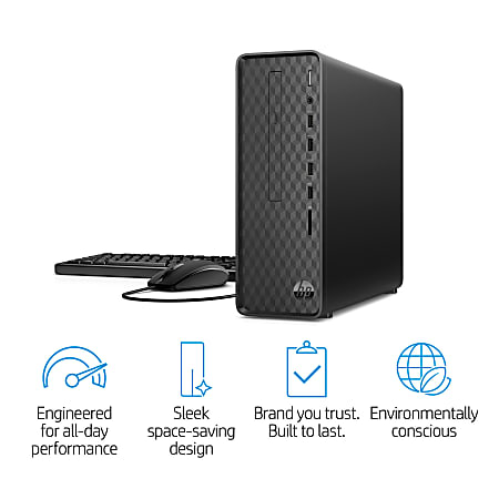 HP Slim S01 aF0056 Desktop PC AMD Athlon 8GB Memory 1TB Hard Drive