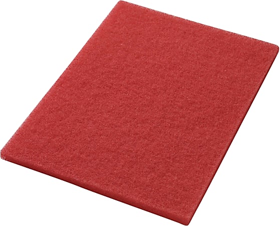 Americo Buffing Pads, 20"H x 14"W, Red, Set Of 5 Pads