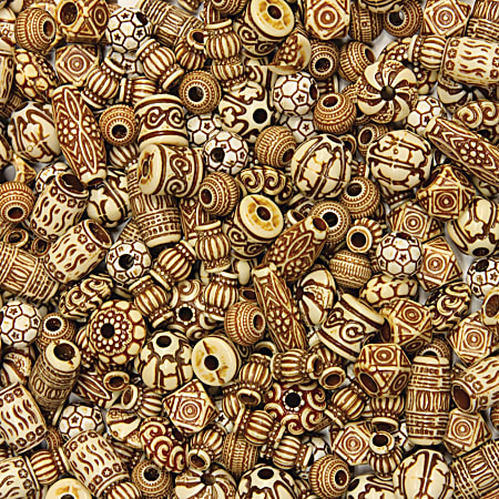 Creativity Street Mixed Bone Beads - Project, Craft - Recommended For 3 Year - 1 Pack - Assorted