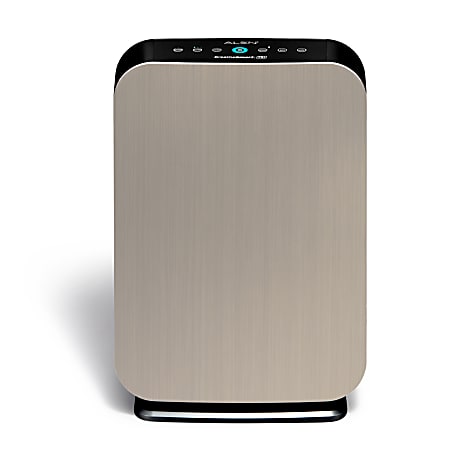 Alen BreatheSmart 75i Pure True HEPA Air Purifier, 1,300 Sq. Ft. Coverage, 27”H x 18-1/2”W x 11-1/2”D, Brushed Silver