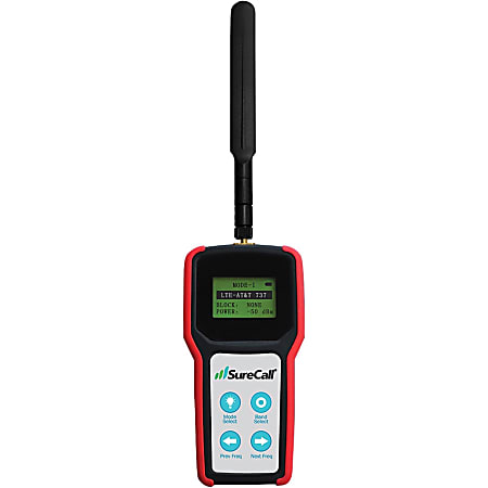 SureCall Portable 5-Band RF Signal Meter - Cellular Signal Detection, Frequency Measurement - 4Number of Batteries Supported - AAA - Battery Included - Battery Rechargeable - Nickel Metal Hydride (NiMH)