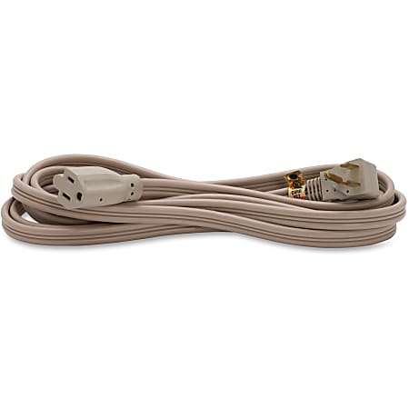 Compucessory Heavy Duty Indoor Extension Cord - 14 Gauge - 125 V AC / 15 A - Gray - 9 ft Cord Length - 1