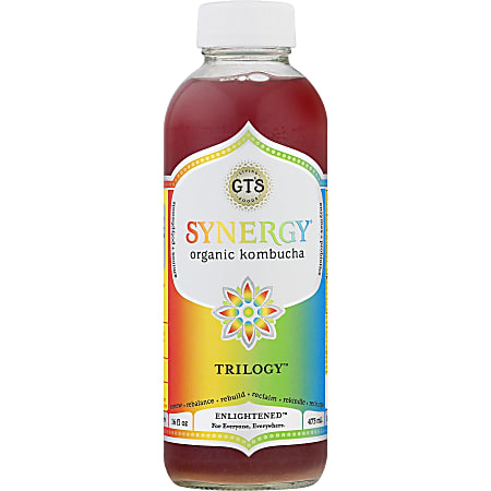 GT Synergy Organic Trilogy Kombucha, 10 Fl Oz, Pack Of 12 Drinks