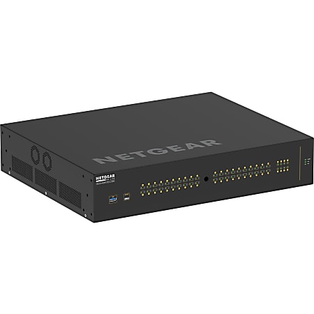 Netgear M4250-40G8XF-PoE++ AV Line Managed Switch - 40 Ports - Manageable - 3 Layer Supported - Modular - GSM4248UX100NAS