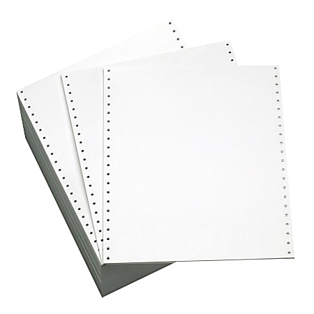 Domtar Continuous Form Paper Clean Edge Perforation 9 12 x