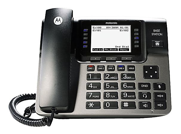 Motorola® 4-Line Desk Phone Base Station With Digital Answering System, ML1000