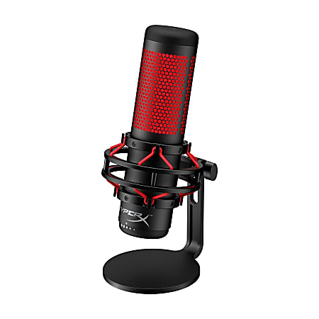 HyperX QuadCast USB Microphone RedBlack 4P5P6AA - Office Depot