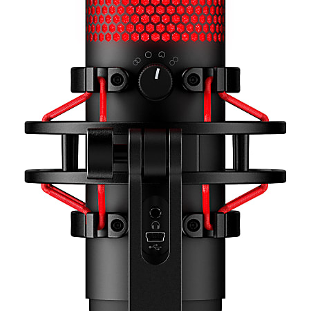 HyperX QuadCast USB Microphone RedBlack 4P5P6AA - Office Depot