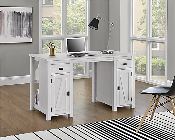 South Shore Furniture 54 W Crea Craft Table Writing Desk Pure White -  Office Depot