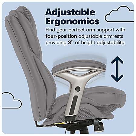 Serta Works Mid Back Office Chair With Back In Motion Technology Fabric  Dark GraySilver - Office Depot