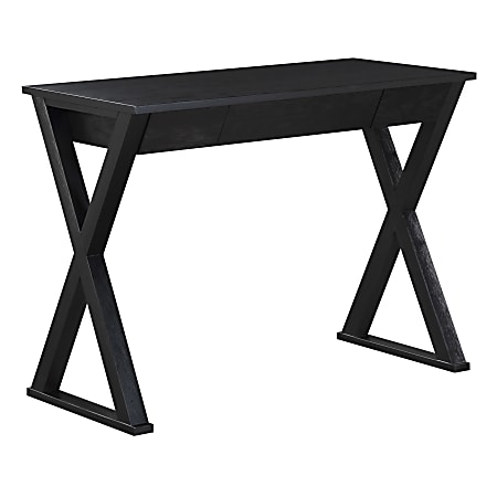 Office Star Marna 40"W Writing Desk With Drawer, Black