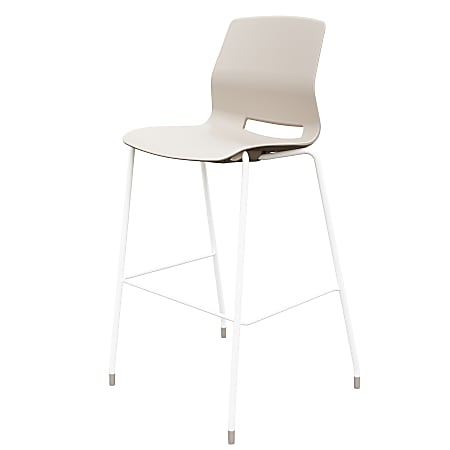 KFI Studios Imme Stacking Bar Stool, 44'"H, Moonbeam/White