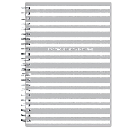 25 Blue Sky Weekly/Monthly Calendar, Stitched Stripe, January 25-December 25