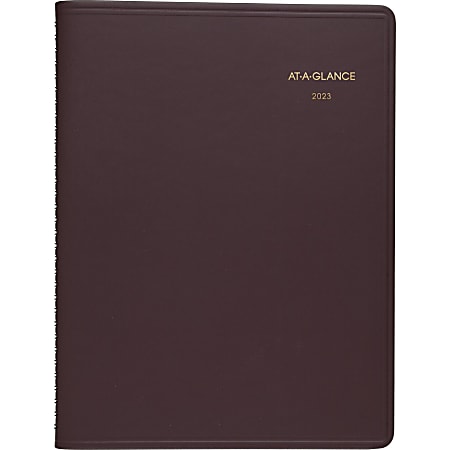AT-A-GLANCE 2023 RY Weekly Appointment Book Planner, Winestone, Large, 8 1/4" x 11"