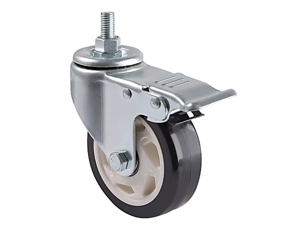 Eaton Tripp Lite Series Locking Caster Kit for Rolling TV/Monitor Carts - Heavy Duty, Swivel, 4 in. Diameter, 4 Casters - Locking casters for AV furniture - silver