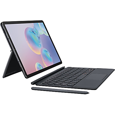 Samsung Keyboard/Cover Case (Book Fold) for 10.5" Samsung Galaxy Tab S6 Tablet - Mountain Gray - Texture - 0.3" Height x 9.6" Width x 7" Depth