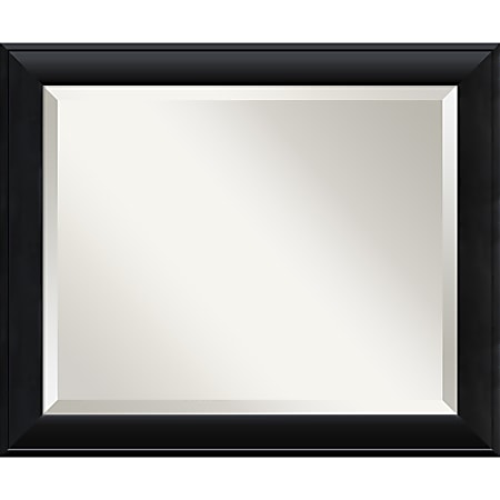 Amanti Art Nero Black Wall Mirror, Rectangular, 19 7/16"H x 23 7/16"W, Black