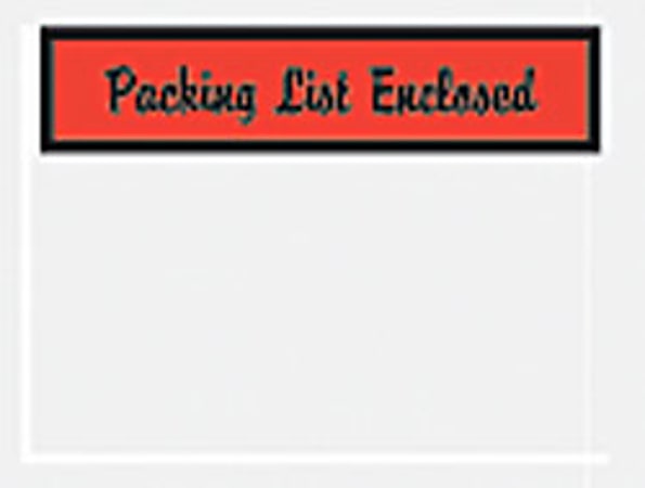 Office Depot® Brand "Packing List Enclosed" Envelopes, Panel Face, Red, , 4 1/2" x 6" Pack Of 1,000