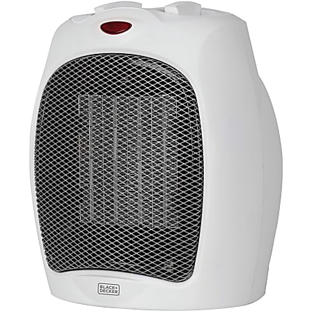 Black+Decker BHDC500W46 1,500-Watt Desktop Ceramic Heater (White) - Ceramic - Electric - Electric - 4 x Heat Settings - 1500 W - Desktop - White